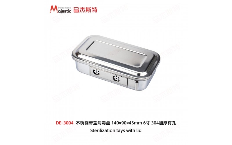 Sterilization Trays with lid and holes (DE-3004)