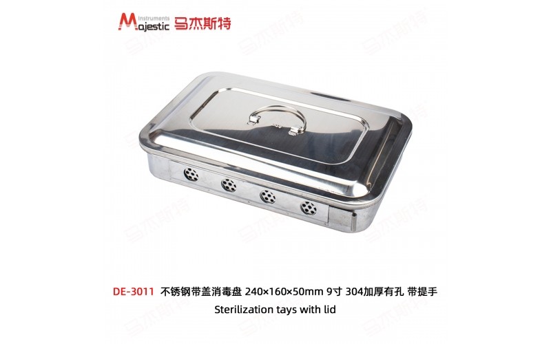 Sterilization Trays with lid and Handle (DE-3011)